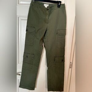 H&M Women's Olive Straight Leg Cargo Pants Size 6